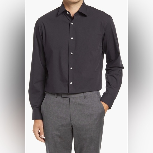 Nordstrom Tech-Smart Traditional Fit Dress Shirt Lt Blue NWT Sz 14 1/2 X 32-33 - Picture 5 of 8